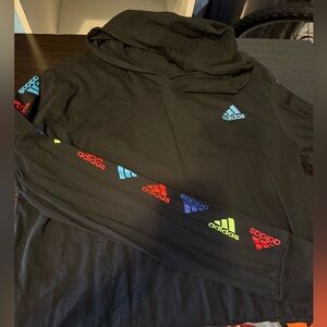 Adidas hooded long sleeve tee. Youth size XL (18-20)